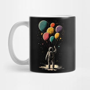 Astronaut Holding Planet Balloons Astrology Astronaut Suit Mars Space Travel Saturn Earth Stars Universe Astronomy Outer Space Neptune Balloons Venus Mug